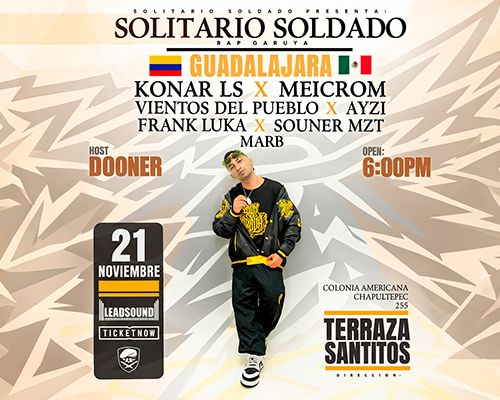 Flyer de SOLITARIO SOLDADO EN GUADALAJARA